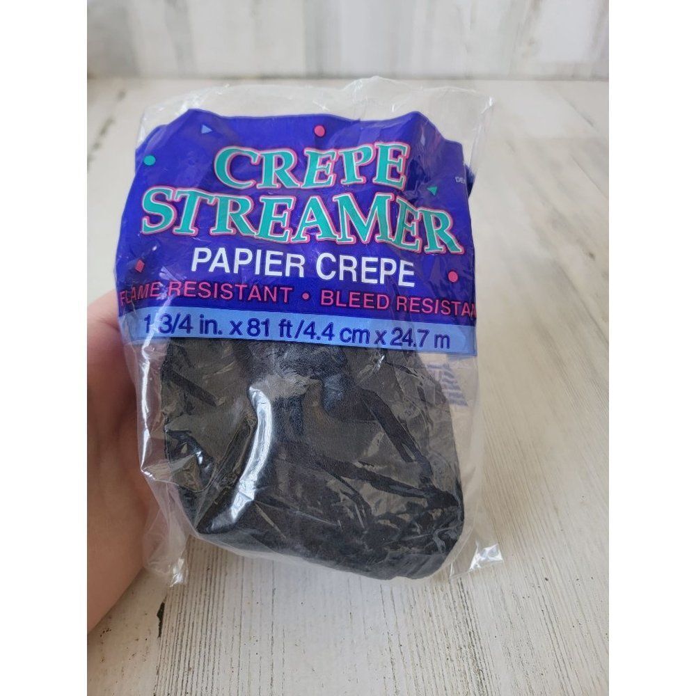 Crepe Streamer black party Halloween decor